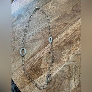 Silpada oval link long chain sterling silver necklace.